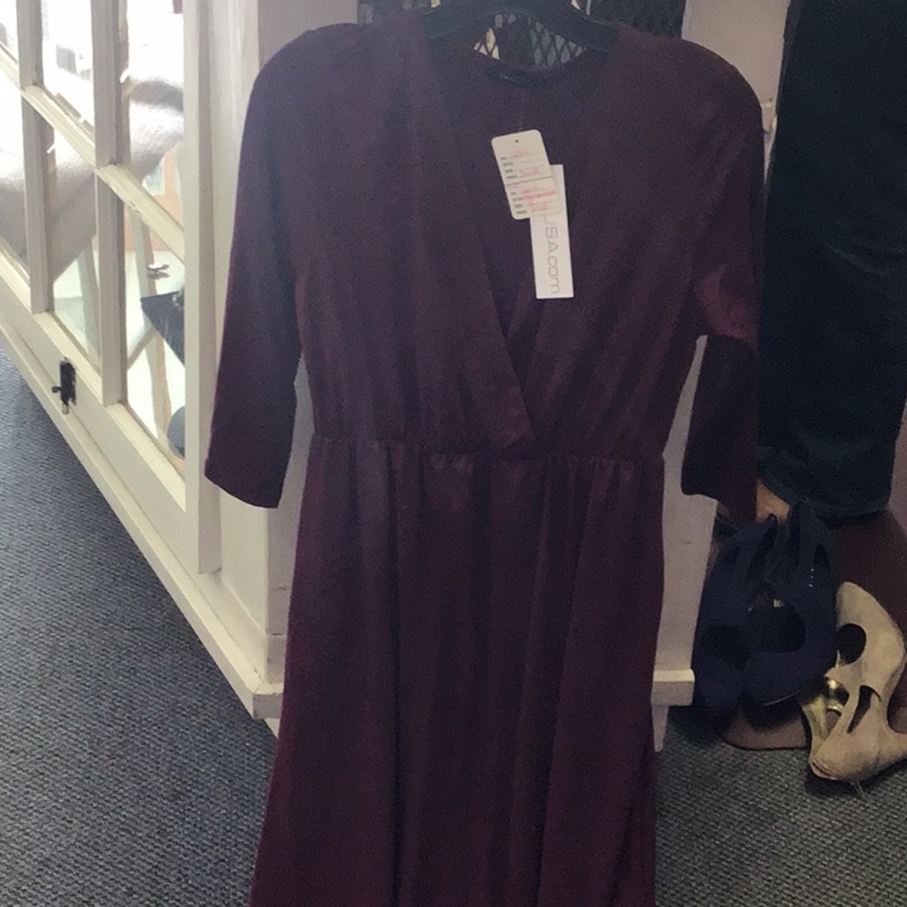 Burgundy long dress